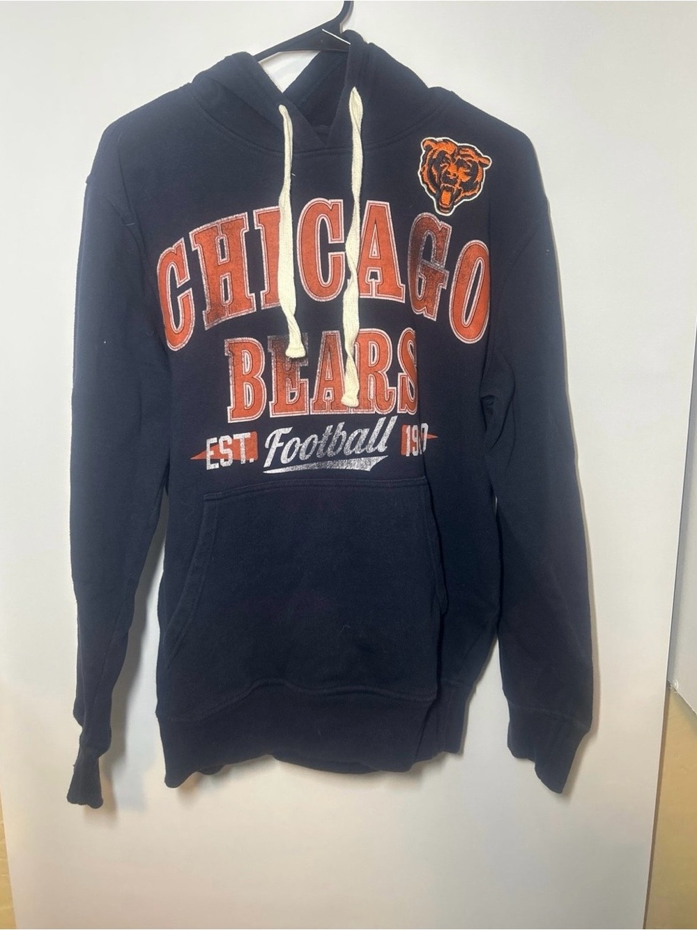 NFL Chicago Bears Hoodie with Orange Lettering